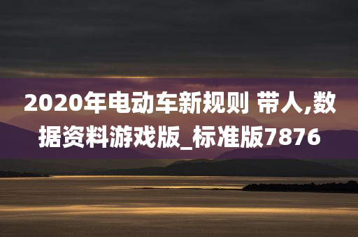 2020年电动车新规则 带人,数据资料游戏版_标准版7876