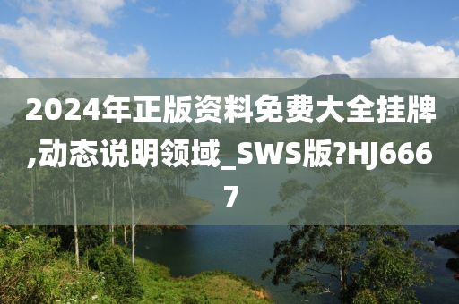 2024年正版资料免费大全挂牌,动态说明领域_SWS版?HJ6667