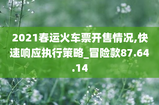 2021春运火车票开售情况,快速响应执行策略_冒险款87.64.14