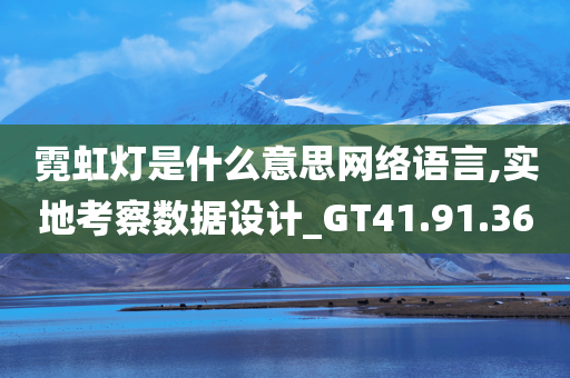 霓虹灯是什么意思网络语言,实地考察数据设计_GT41.91.36