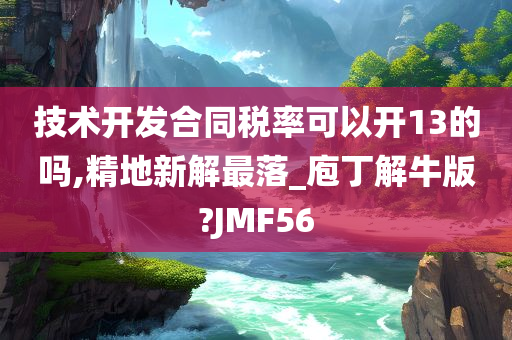 技术开发合同税率可以开13的吗,精地新解最落_庖丁解牛版?JMF56