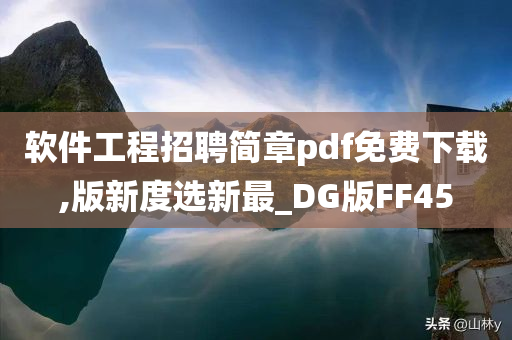 软件工程招聘简章pdf免费下载,版新度选新最_DG版FF45