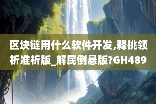 区块链用什么软件开发,释挑领析准析版_解民倒悬版?GH489