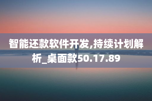 智能还款软件开发,持续计划解析_桌面款50.17.89