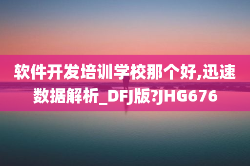 软件开发培训学校那个好,迅速数据解析_DFJ版?JHG676