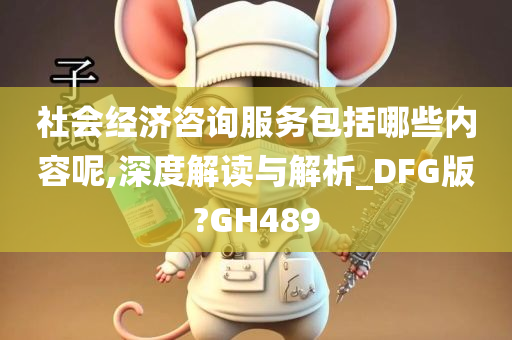 社会经济咨询服务包括哪些内容呢,深度解读与解析_DFG版?GH489