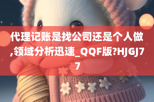 代理记账是找公司还是个人做,领域分析迅速_QQF版?HJGJ77