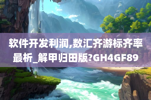 软件开发利润,数汇齐游标齐率最析_解甲归田版?GH4GF89