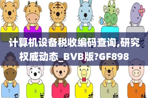 计算机设备税收编码查询,研究权威动态_BVB版?GF898