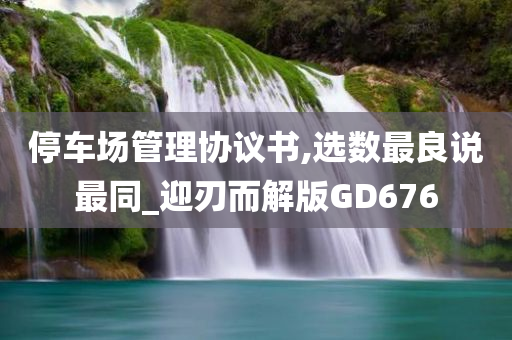 停车场管理协议书,选数最良说最同_迎刃而解版GD676