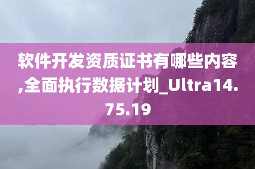 软件开发资质证书有哪些内容,全面执行数据计划_Ultra14.75.19