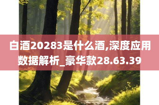 白酒20283是什么酒,深度应用数据解析_豪华款28.63.39