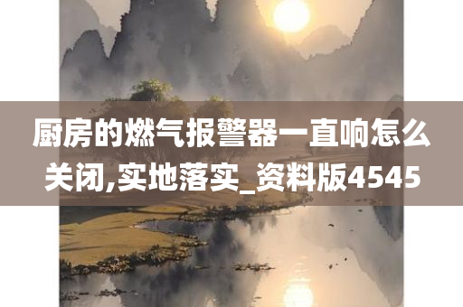 厨房的燃气报警器一直响怎么关闭,实地落实_资料版4545