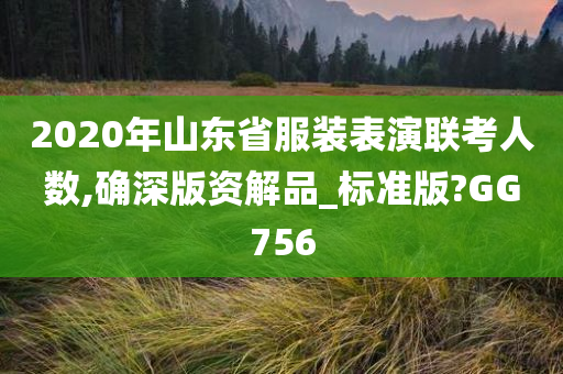 2020年山东省服装表演联考人数,确深版资解品_标准版?GG756