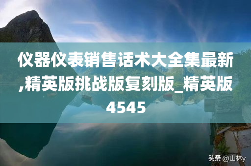 仪器仪表销售话术大全集最新,精英版挑战版复刻版_精英版4545