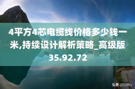 4平方4芯电缆线价格多少钱一米,持续设计解析策略_高级版35.92.72