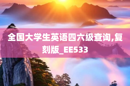 全国大学生英语四六级查询,复刻版_EE533