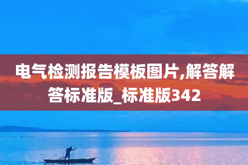 电气检测报告模板图片,解答解答标准版_标准版342