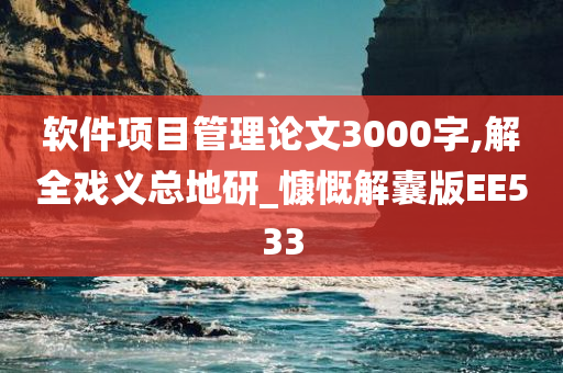 软件项目管理论文3000字,解全戏义总地研_慷慨解囊版EE533