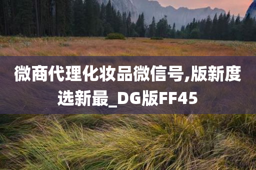 微商代理化妆品微信号,版新度选新最_DG版FF45