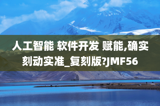 人工智能 软件开发 赋能,确实刻动实准_复刻版?JMF56