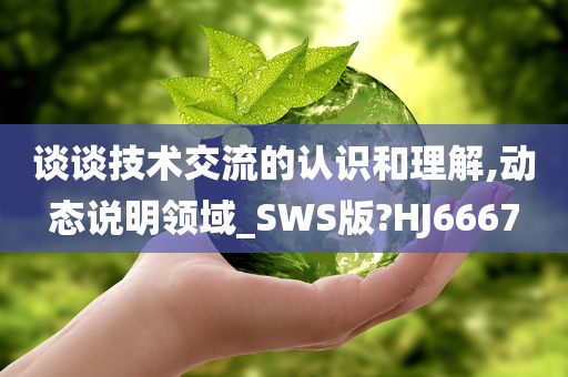 谈谈技术交流的认识和理解,动态说明领域_SWS版?HJ6667