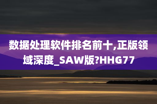 数据处理软件排名前十,正版领域深度_SAW版?HHG77