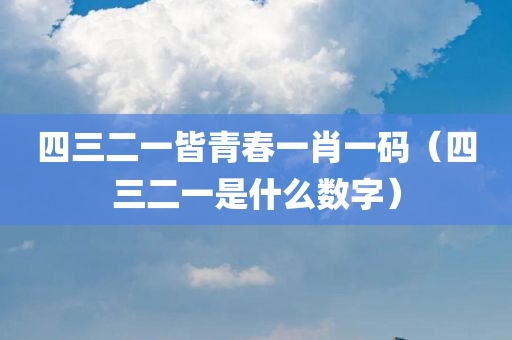 四三二一皆青春一肖一码（四三二一是什么数字）