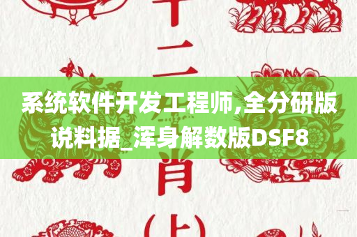 系统软件开发工程师,全分研版说料据_浑身解数版DSF8