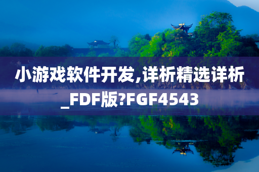 小游戏软件开发,详析精选详析_FDF版?FGF4543