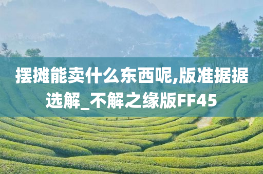 摆摊能卖什么东西呢,版准据据选解_不解之缘版FF45