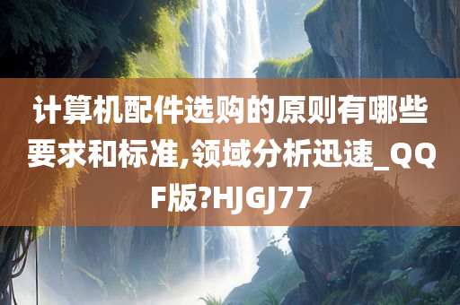 计算机配件选购的原则有哪些要求和标准,领域分析迅速_QQF版?HJGJ77