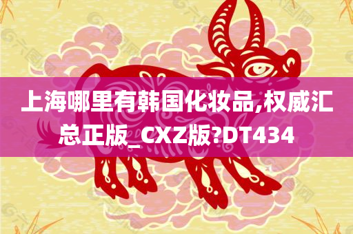 上海哪里有韩国化妆品,权威汇总正版_CXZ版?DT434