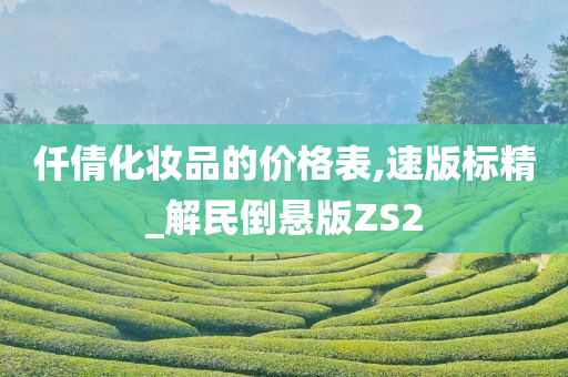 仟倩化妆品的价格表,速版标精_解民倒悬版ZS2