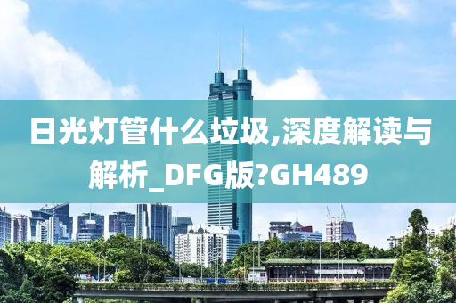 日光灯管什么垃圾,深度解读与解析_DFG版?GH489