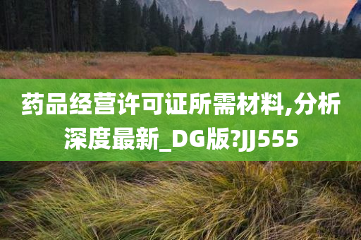 药品经营许可证所需材料,分析深度最新_DG版?JJ555