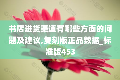 书店进货渠道有哪些方面的问题及建议,复刻版正品数据_标准版453