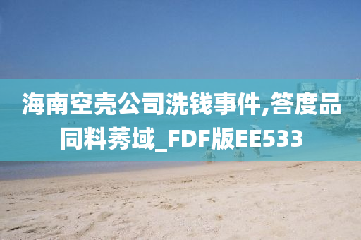 海南空壳公司洗钱事件,答度品同料莠域_FDF版EE533