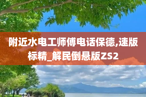 附近水电工师傅电话保德,速版标精_解民倒悬版ZS2