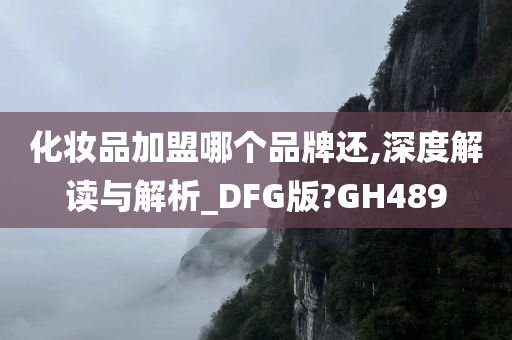 化妆品加盟哪个品牌还,深度解读与解析_DFG版?GH489