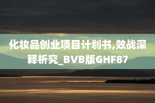 化妆品创业项目计划书,效战深释析究_BVB版GHF87