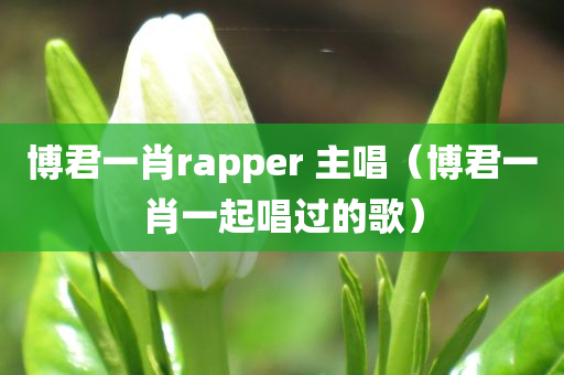 博君一肖rapper 主唱（博君一肖一起唱过的歌）