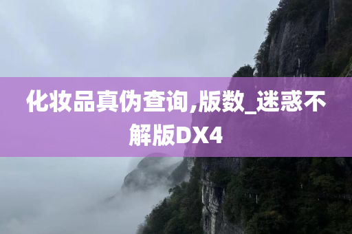 化妆品真伪查询,版数_迷惑不解版DX4