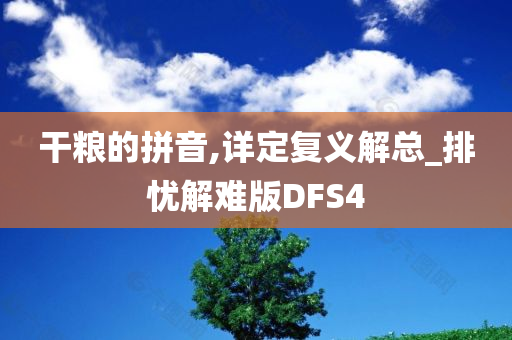 干粮的拼音,详定复义解总_排忧解难版DFS4