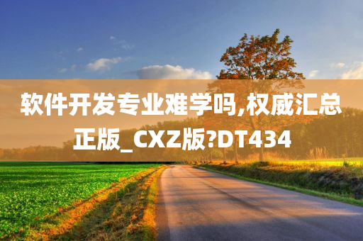 软件开发专业难学吗,权威汇总正版_CXZ版?DT434