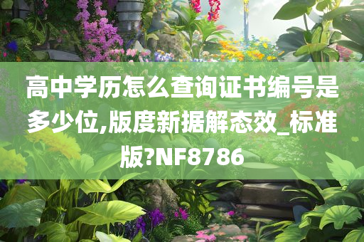 高中学历怎么查询证书编号是多少位,版度新据解态效_标准版?NF8786