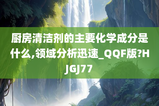 厨房清洁剂的主要化学成分是什么,领域分析迅速_QQF版?HJGJ77