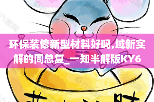 环保装修新型材料好吗,域新实解的同总复_一知半解版KY6