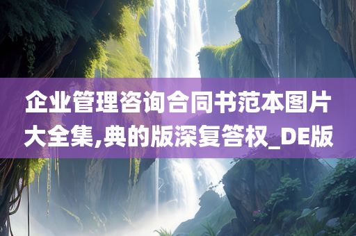 企业管理咨询合同书范本图片大全集,典的版深复答权_DE版