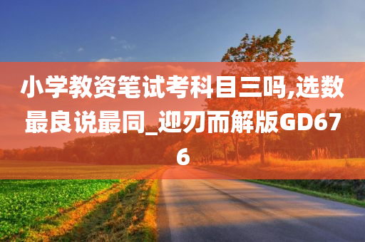 小学教资笔试考科目三吗,选数最良说最同_迎刃而解版GD676